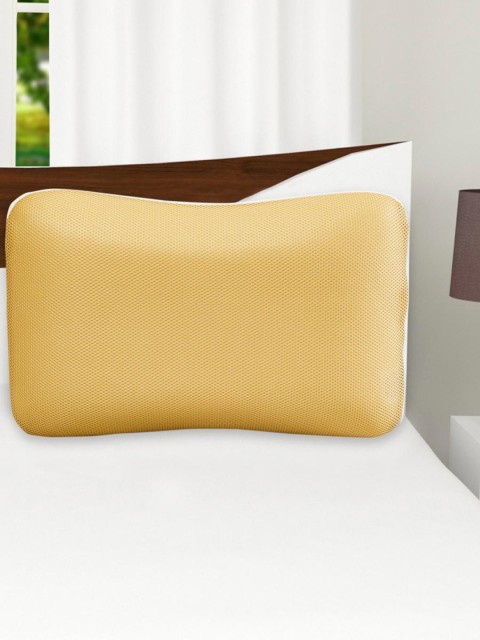 

Home Centre White & Yellow Thea Solid Memory Foam Pillow