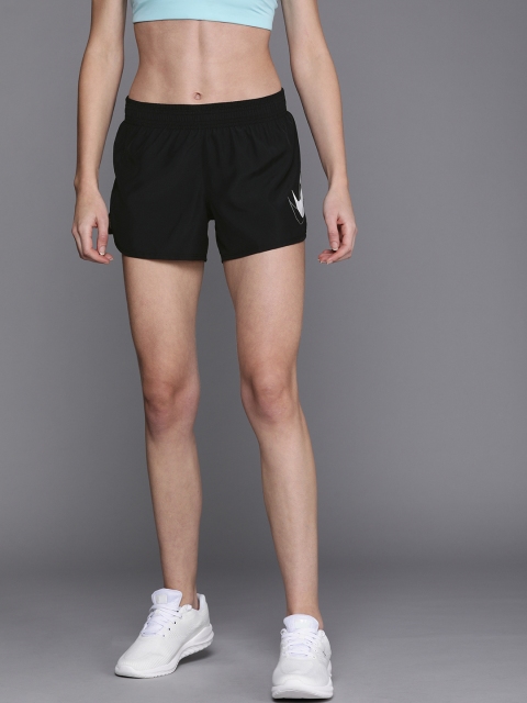 

Nike Women Black Dri-FIT Swoosh Run Sports Shorts