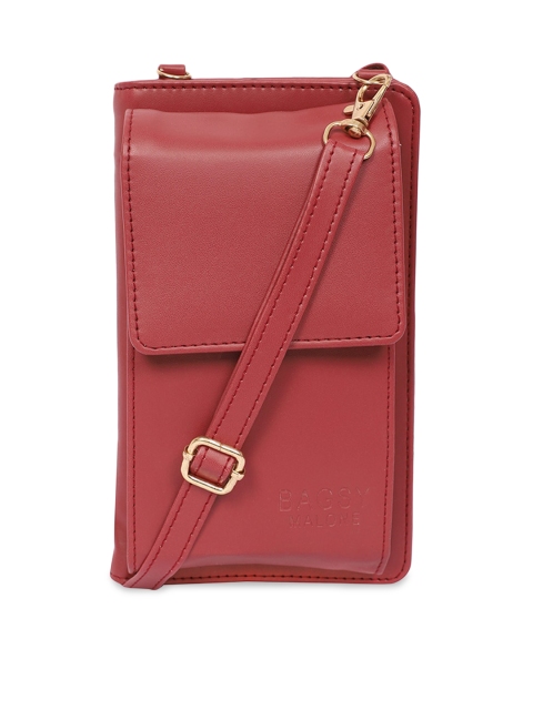 

Bagsy Malone Red PU Structured Sling Bag