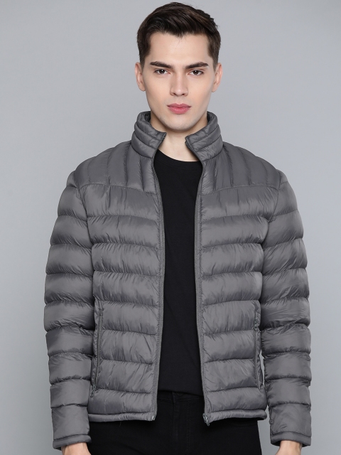 

Fort Collins Men Grey Solid Puffer Jacket