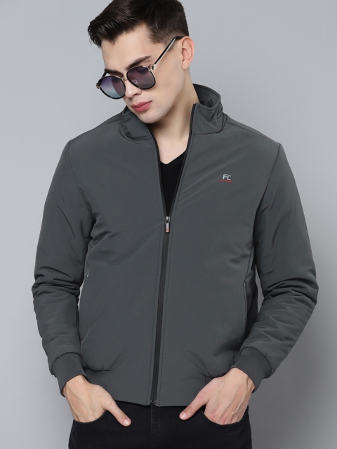 

Fort Collins Men Charcoal Grey Solid Padded Jacket