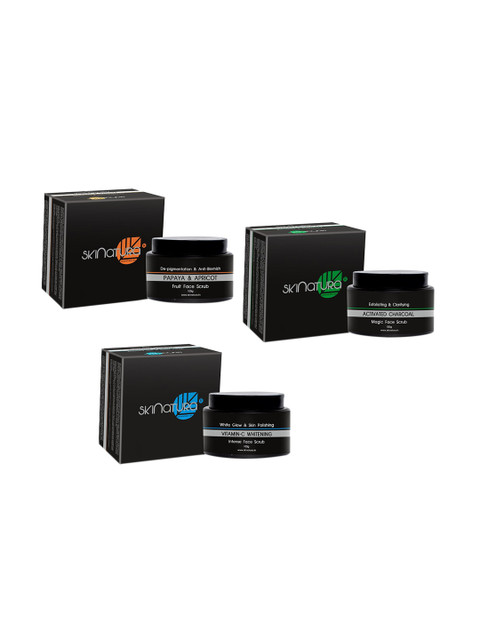 

Skinatura Combo Pack of 3 Whitening Intense Face Scrub, Black