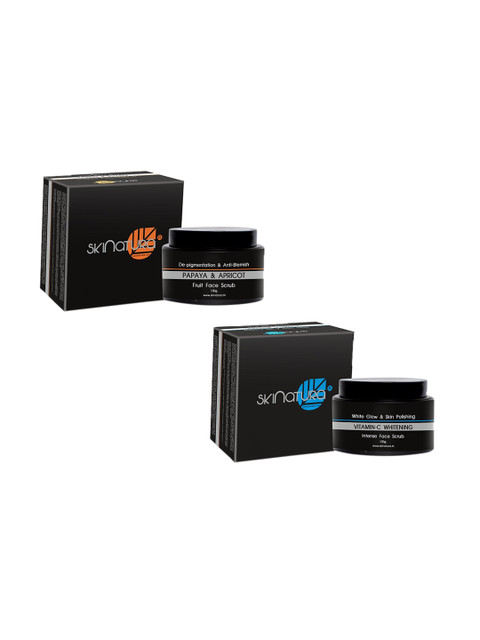 

Skinatura Papaya & Apricot Fruit Face Scrub & Vitamin-C Whitening Intense Face Scrub, Black