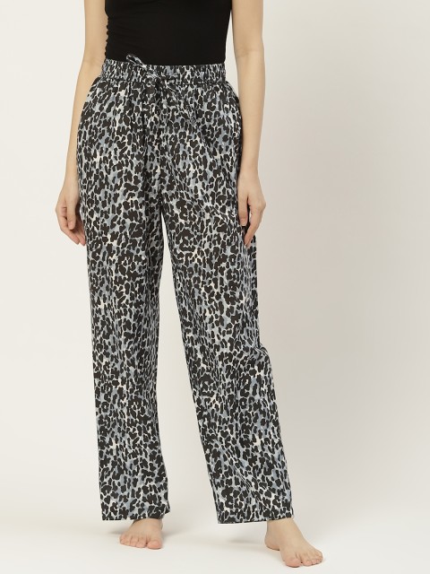 

Not Just Pyjamas Women Grey Printed Cotton Lounge Pants