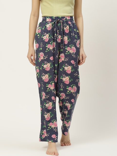 

Not Just Pyjamas Women Purple Printed Lounge Pants