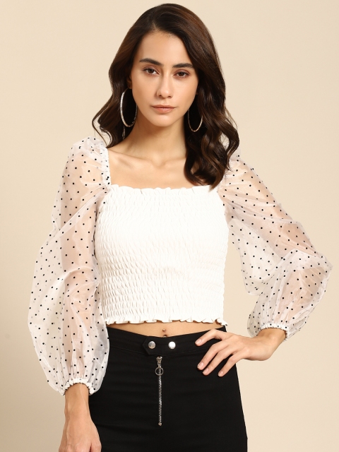 

COVER STORY White Bardot Crop Top
