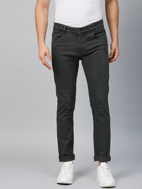 

PARIS HAMILTON Men Olive Green Skinny Fit Stretchable Jeans