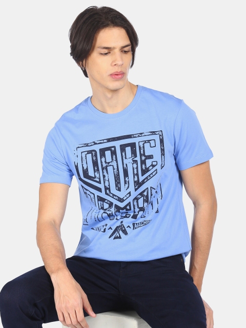 

Flying Machine Men Blue Typography Printed Cotton T-shirt