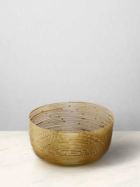 

Living Scapes by Pantaloons Gold-Toned Metal Wire Container