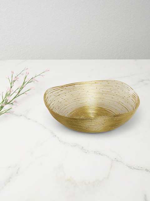 

Living Scapes By Pantaloons Gold-Toned Textured Platter