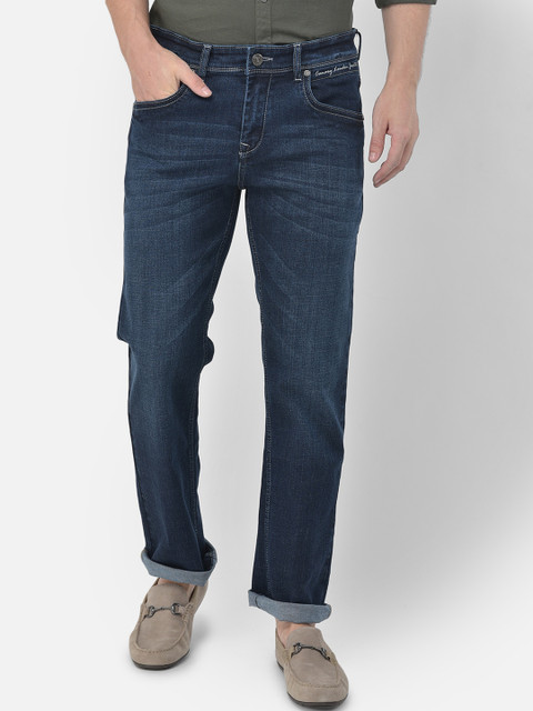 

Canary London Men Blue Smart Straight Fit Heavy Fade Stretchable Jeans