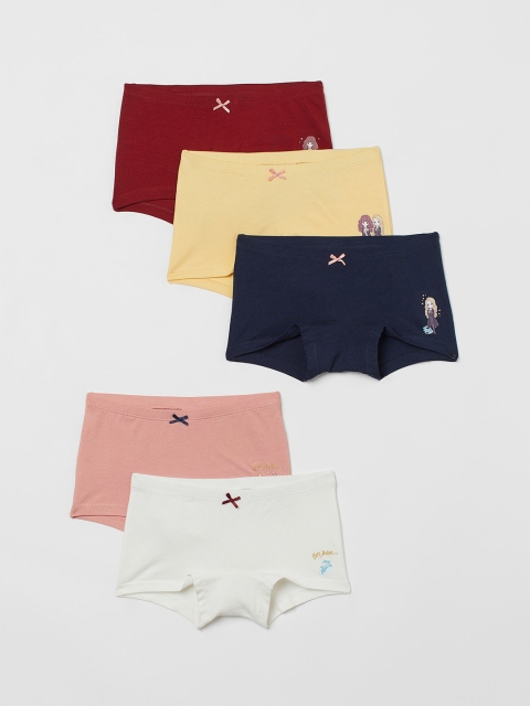 

H&M Girls Multi-Coloured 5-pack printed boxer briefs