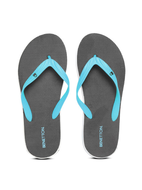 

United Colors of Benetton Men Blue & Grey Flip-Flops