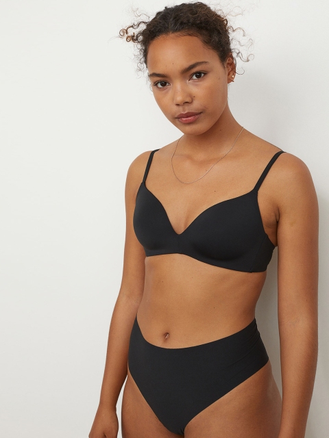 

H&M Women Pack Of 2 Black Solid Briefs 0982056001