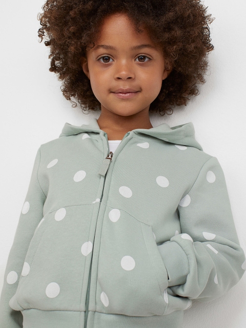

H&M Girls Green Zip-Through Hoodie