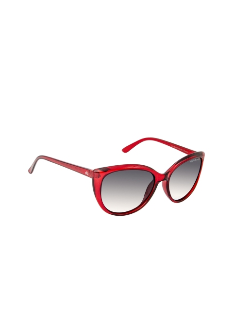 

David Blake Red Cateye Sunglasses with Polarised and UV Protected Lens SGDB2027, Maroon