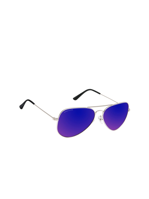 

David Blake Silver-Toned Aviator Sunglasses with Polarised and UV Protected Lens SGDB1505