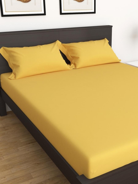 

Home Centre White 144 TC 2 Single Bedsheet with Pillow Covers