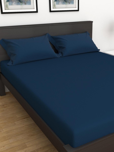 

Home Centre Blue King Bedsheet with 2 Pillow Covers