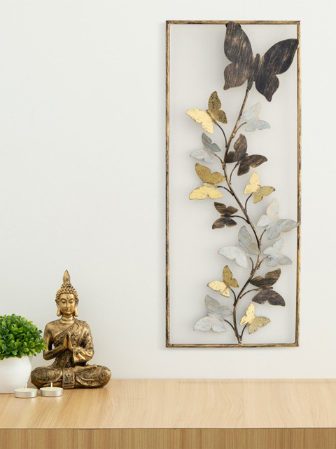 

Home Centre Gold-Toned & Black Iliano Butterfly Wall Decor, Silver
