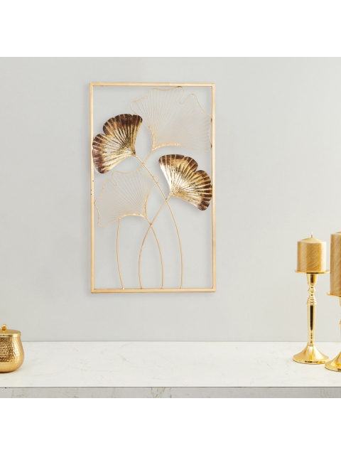 

Home Centre Gold Toned Samara Square Wall Decor