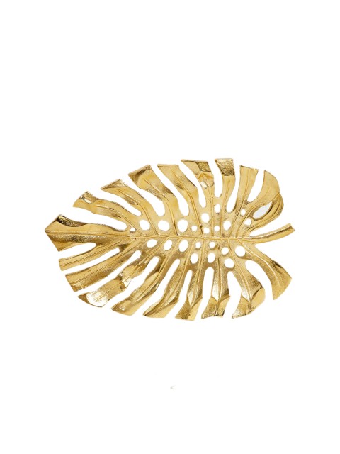 

Home Centre Gold-Toned Solid Eternity Philo Leaf Decor Wall