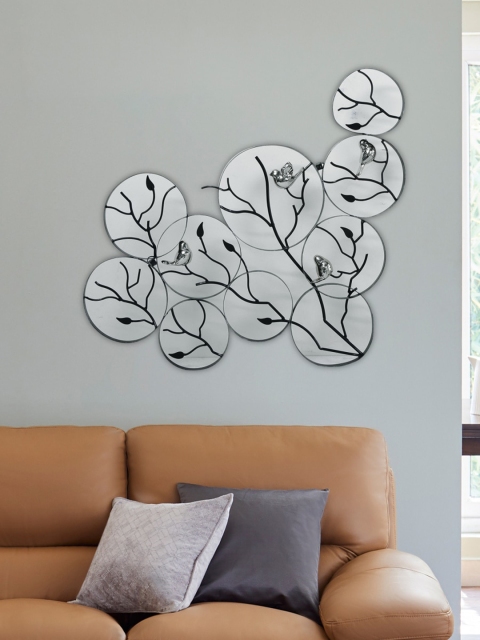 

Home Centre Silver-Toned Samara Abstract Branched Circle Wall Decor With Birds
