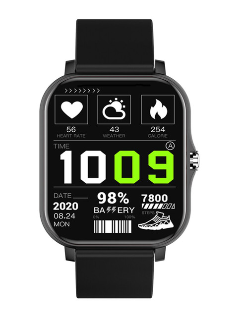 

French Connection Blue & Black Solid Full Touch Smartwatch FCUK007A
