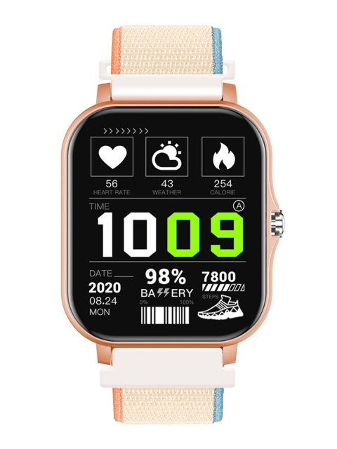 

French Connection Pink & Off-White Solid Full Touch Smartwatch FCUK007F