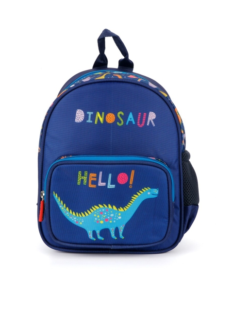 

QIPS Boys Blue & Turquoise Blue Polyester Graphic Backpack