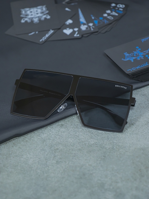 

Bellofox Unisex Blue Lens & Black Oversized Frame Sunglasses