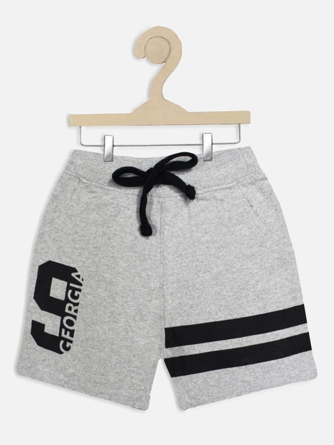 

Miss & Chief Unisex Kids Grey Regular Shorts