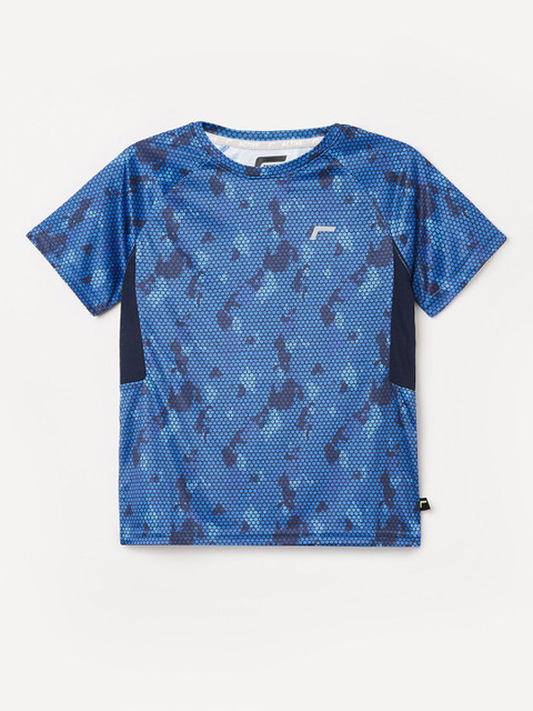 

Fame Forever Active Boys Navy Blue & Black Printed T-shirt