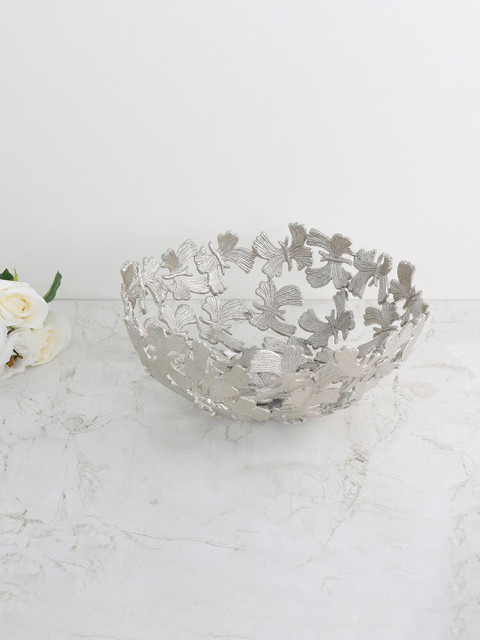 

Home Centre Silver-Toned Splendid Butterfly Decorative Bowl