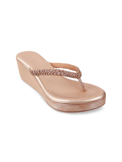 

Metro Gold-Toned Ethnic Wedge Sandals