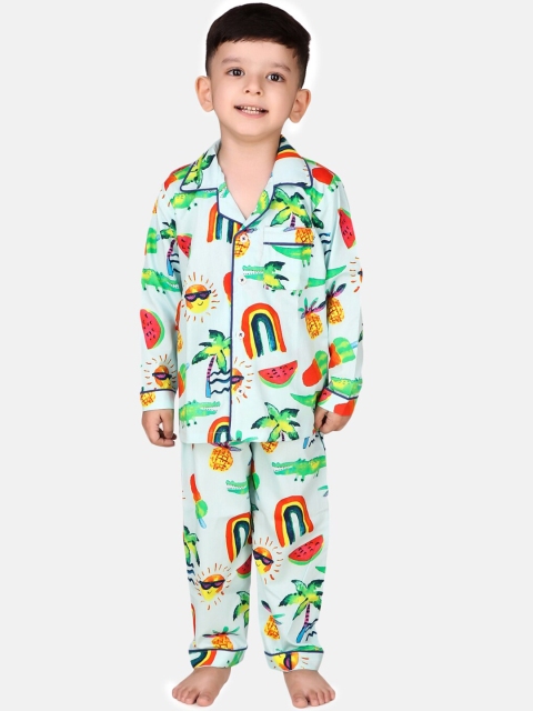 

Hippodrome Unisex Kids White& Green Cartoon Characters