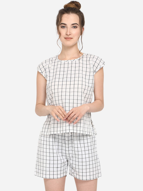 

Mesmora Women White Checked