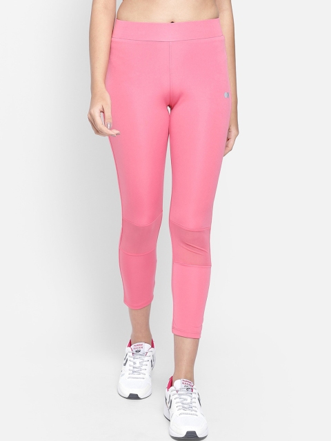 

Clovia Women Pink Solid Ankle-Length Sports Tights