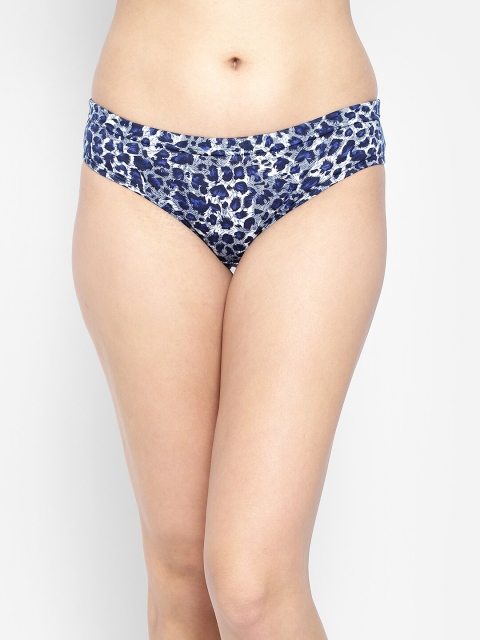 

Clovia Women Blue & White Animal Printed Cotton Hipster Briefs PN2855Z083XL