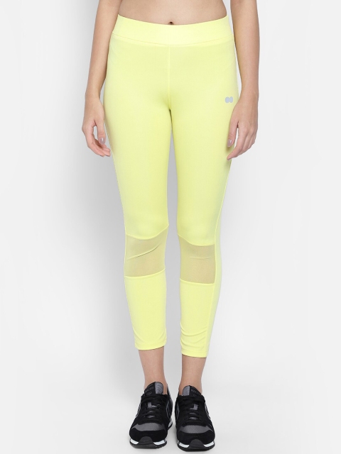 

Clovia Women Yellow Solid Ankle-Length Sports Tights