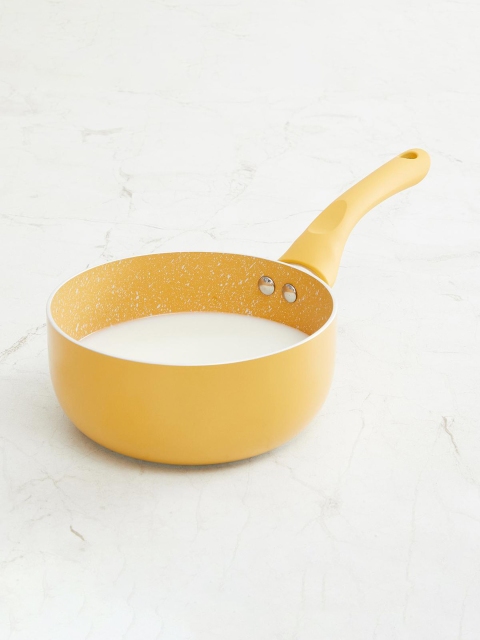 

Home Centre Yellow & White Patterned Aluminium Sauce Pan