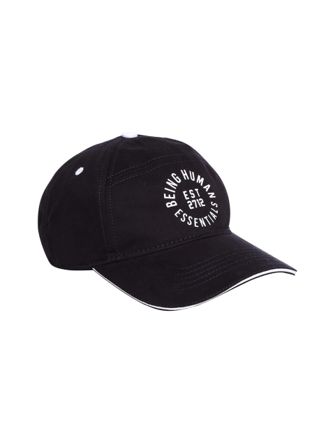 

Being Human Men Black & White Printed Snapback Cap
