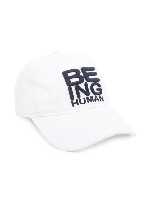 

Being Human Men White & Navy Blue Printed Baseball Cap