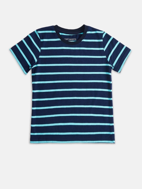 

Pantaloons Junior Boys Navy Blue Striped T-shirt