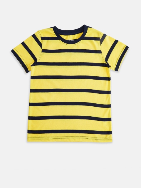 

Pantaloons Junior Boys Yellow Striped T-shirt