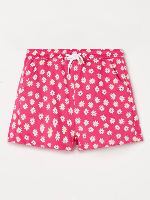

Fame Forever by Lifestyle Girls Fuchsia Floral Printed Regular Shorts