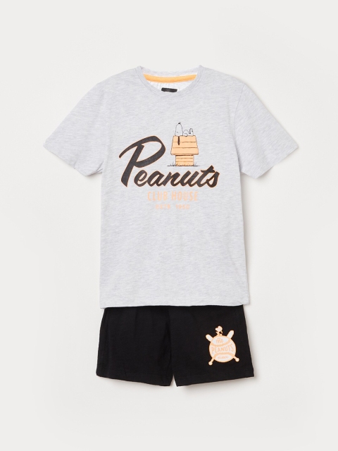 

Fame Forever by Lifestyle Boys Black & White Printed T-shirt with Shorts
