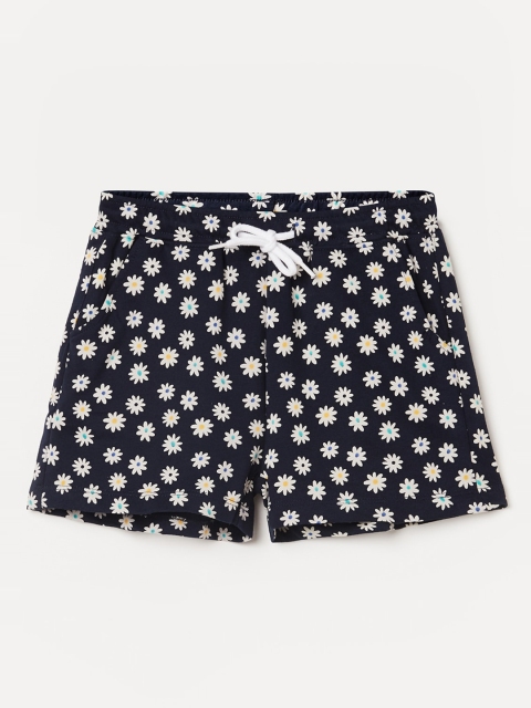

Fame Forever by Lifestyle Girls Navy Blue Floral Printed Regular Shorts