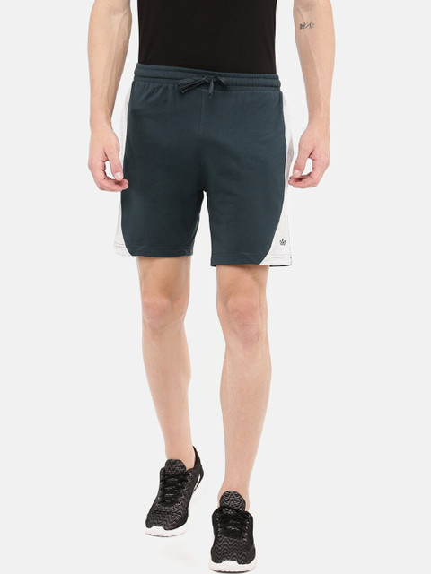 

DIXCY SCOTT Men Teal Sports Shorts With A Concealed Zipper Pocket