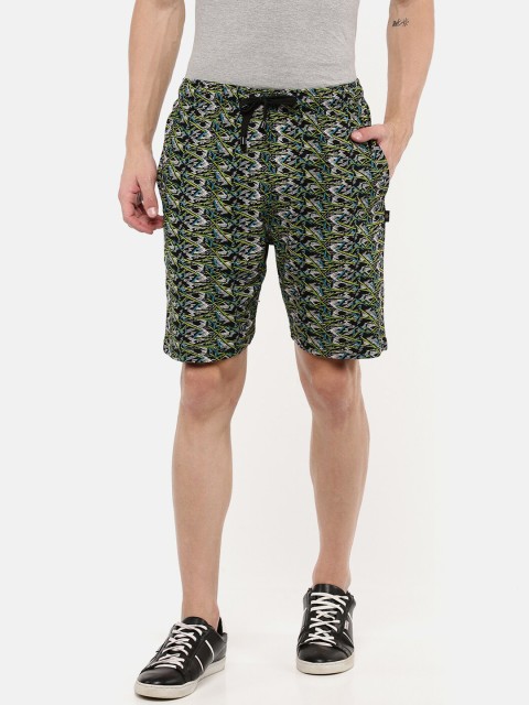 

DIXCY SCOTT Men Multicoloured Printed Regular Shorts With Zipper Pocket, Multi